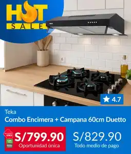 Sodimac Teka combo encimera + campana duetto oferta