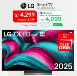 Hiraoka Lg smart tv 55" oferta