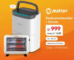 Hiraoka Miray deshumedecedor + estufa oferta