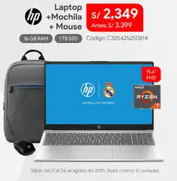 Hiraoka Hp laptop +mochila + mouse oferta