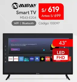 Hiraoka Miray smart tv 43" oferta