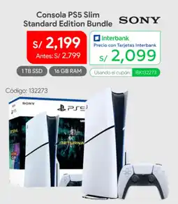 Hiraoka Sony consola ps5 slim standard edition bundle oferta