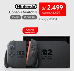 Hiraoka Nintendo consola switch 2 oferta