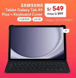 Hiraoka Samsung tablet galaxy tab A9 plus + keyboard cover oferta