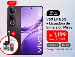 Hiraoka Vivo V50 lite 5g + licuadora de inmersión miray oferta