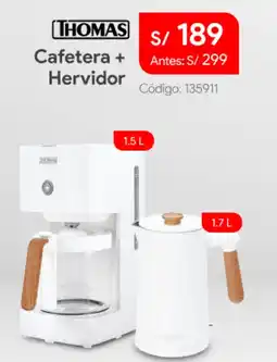 Hiraoka Thomas cafetera + hervidor oferta