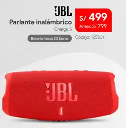 Hiraoka Jbl parlante inalámbrico charge 5 oferta