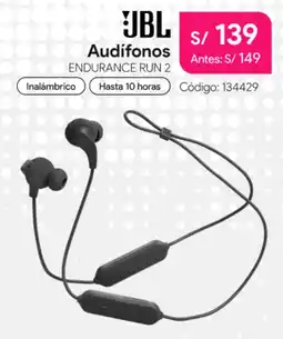 Hiraoka Jbl audífonos endurance run 2 oferta