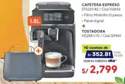 Hiraoka Cafetera expreso + tostadora oferta