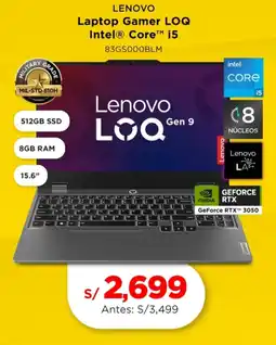 La Curacao Lenovo laptop gamer loq oferta