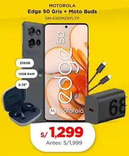 La Curacao Motorola edge 50 gris + moto buds oferta