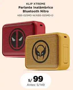 La Curacao Klip xtreme parlante inalámbrico bluetooth nitro oferta