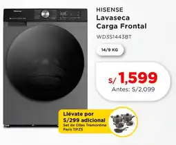 La Curacao Hisense lavaseca carga frontal oferta