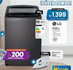 El Gallo Más Gallo Lg lavadora wt16bvtb oferta