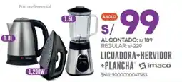 El Gallo Más Gallo Imaco licuadora+hervidor +plancha oferta