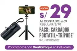 El Gallo Más Gallo Pack: cargador portatil+trípode oferta