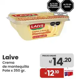 Vega Laive crema a base de mantequilla pote oferta