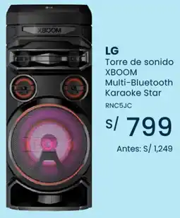 Tiendas EFE Lg torre de sonido xboom multi-bluetooth karaoke star oferta