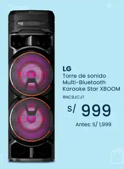 Tiendas EFE Lg torre de sonido multi-bluetooth karaoke star xboom rnc9jcjt oferta
