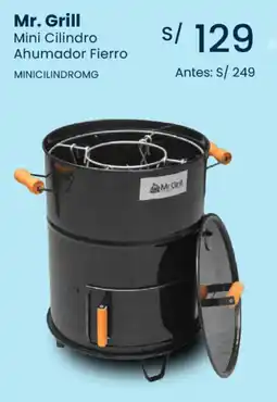 Tiendas EFE Mr. grill mini cilindro ahumador fierro oferta