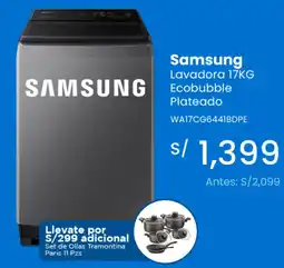 Tiendas EFE Samsung lavadora ecobubble plateado oferta