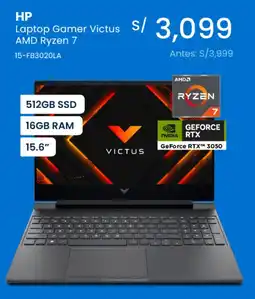 Tiendas EFE Hp laptop gamer victus amd ryzen 7 oferta