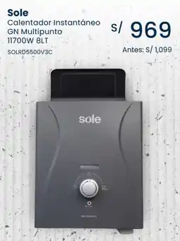 Tiendas EFE Sole calentador instantáneo gn multipunto oferta