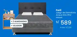Tiendas EFE Forli juego de dormitorio acqua gris oferta