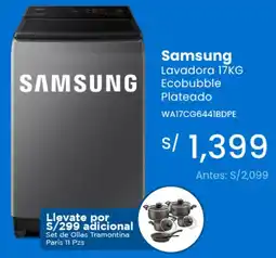 Tiendas EFE Samsung lavadora ecobubble plateado oferta