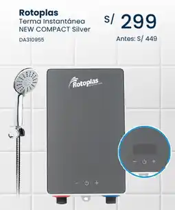 Tiendas EFE Rotoplas terma instantánea new compact silver oferta