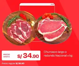 Wong Churrasco largo o redondo nacional oferta