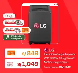 Wong Lg lavadora carga superior oferta