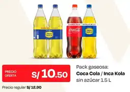Wong Coca cola / inca kola sin azúcar oferta
