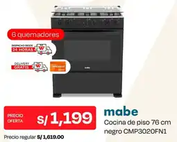 Wong Mabe cocina de piso negro oferta