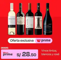 Wong Vinos tintos, blancos y rosé oferta