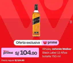 Wong Johnnie walker whisky botella oferta