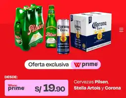 Wong Pilsen stella artois y corona cervezas oferta