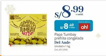 Makro Papa tumbay prefrita congelada del ande oferta