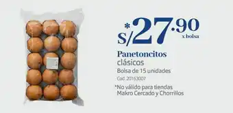 Makro Panetoncitos clásicos oferta