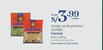 Makro Arveja verde partida / lenteja faraon oferta