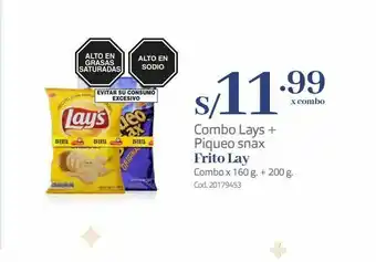 Makro Combo lays + piqueo snax frito lay oferta