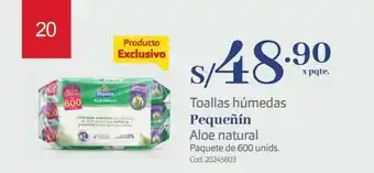 Makro Toallas húmedas pequeñín aloe natural oferta