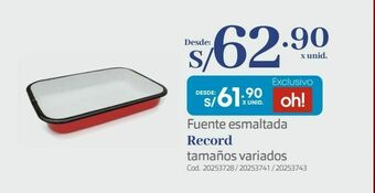 Makro Fuente esmaltada record oferta
