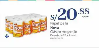 Makro Papel toalla nova clásico megarollo oferta