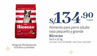 Makro Alimento para perro adulto raza pequeña y grande ricocan oferta