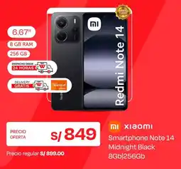 Wong Xiaomi redmi note 14 smartphone midnight black oferta