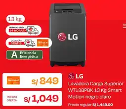 Wong Lg lavadora carga superior oferta