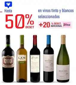 Wong En vinos tinto y blancos seleccionados oferta