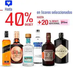 Wong En licores seleccionados oferta