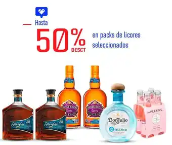 Wong En packs de licores seleccionados oferta